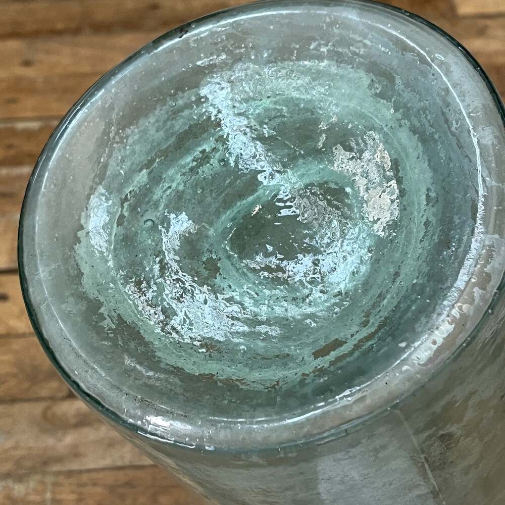 Antique Mold Blown Aqua Blue Large Demijohn Bottle 13.25” 1900's - Picture 11 of 16